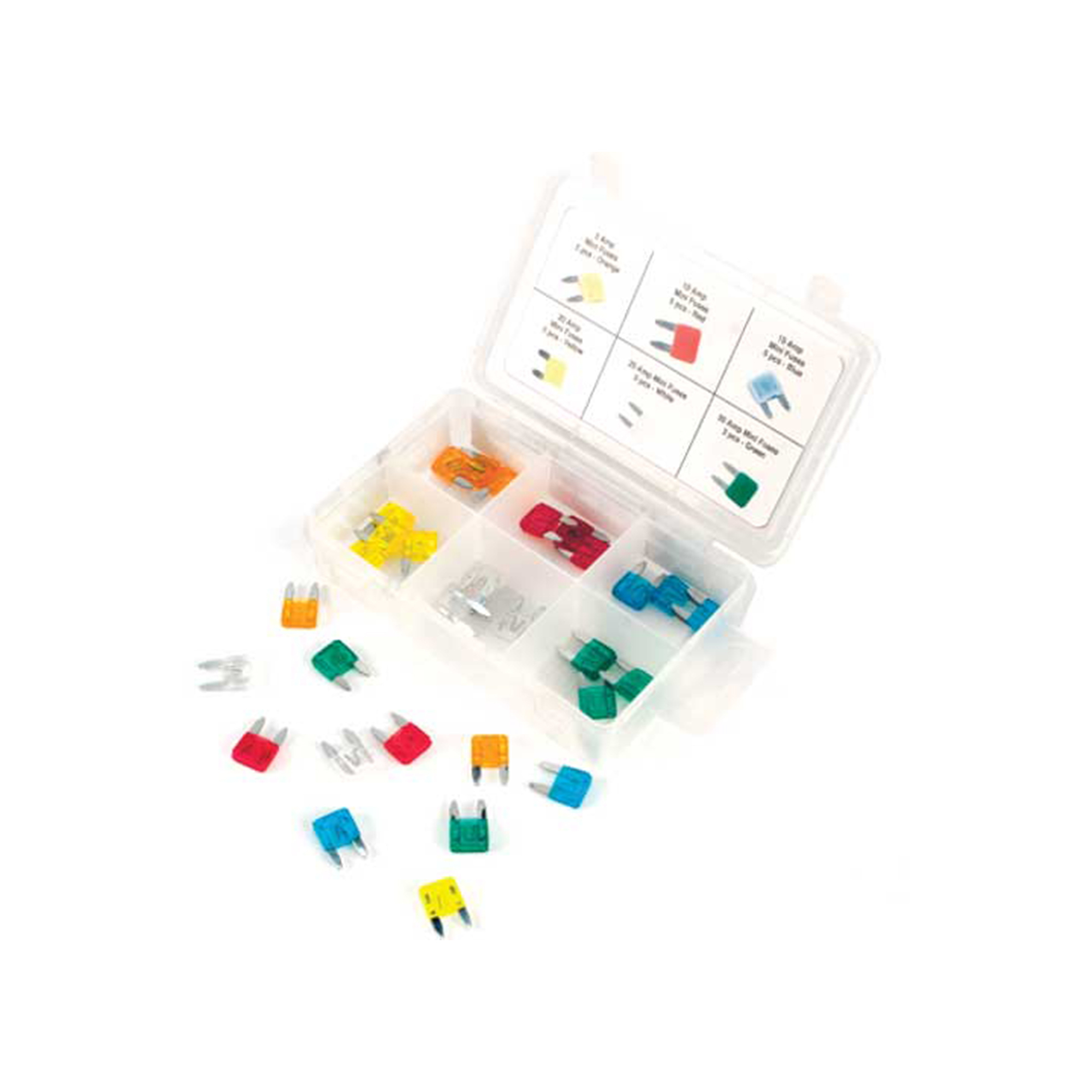 Performance Tool Mini Fuse Assortment — 30 Pcs, 5A to 30A, Model# PRTW5371
